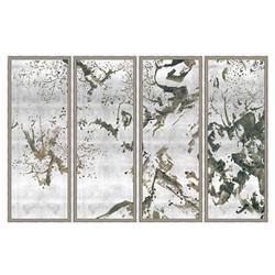 Kira Global Bazaar Grey Abstract Multipanel Mixed Media