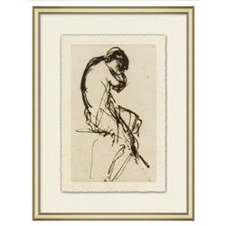 Malinda French Country Figure Gold Frame Illustration V