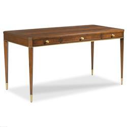 Livingston French Margate Brown Mahogany Hardwood 3 Drawer Writing Table