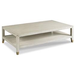 Venus French Luna White Ash Wood 2 Tier Rectangular Coffee Table