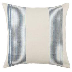 Parque Modern Blue Striped Indoor Outdoor Throw Pillow - 20x20
