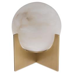 Eichholtz Scorpios Mid Century Antique Brass Alabaster Sphere Table Lamp - Small|