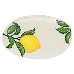 Limoni Modern Classic White Stoneware Oval Platter - Small