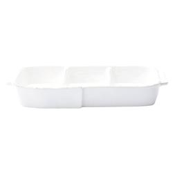 Lastra Modern Classic White Melamine 3-Part Server