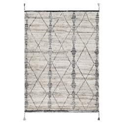Blanca Global Bazaar Beige Diamond Shag Indoor Outdoor Rug - 5&#39;x7&#39;6&quot;
