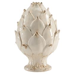 Apollo French Country Antique White Glaze Ceramic Artichoke - Small