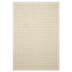 Polly Mid Century Modern Beige Wool Square Patterned Rug - 3&#39;6&quot;x5&#39;6&quot;