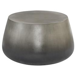 Costera Industrial Loft Black Ombre Concrete Drum Outdoor Coffee Table