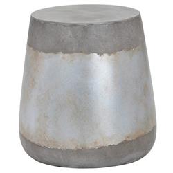 Costera Industrial Grey Concrete Round Drum Outdoor Side Table
