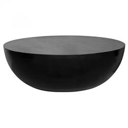 Jason Industrial Loft Black Concrete Drum Outdoor Coffee Table