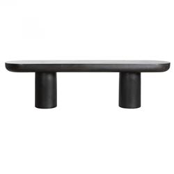 Gino Industrial Loft Black Concrete Outdoor Bench
