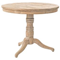 Delon French White Wash Reclaimed Wood Bistro Table- 35.5" W