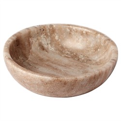 Rafiya Rustic Lodge Brown Marble Decorative Bowl - Small
