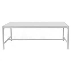 Callie White Aluminum Outdoor Rectangular Coffee Table