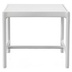 Callie White Aluminum Outdoor Rectangular End Table