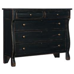 distressed black dresser Raven Distressed Black 5 Drawer Chest