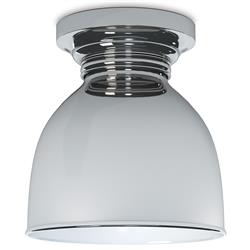 Pantry Industrial Loft Polished Nickel Steel Flush Mount