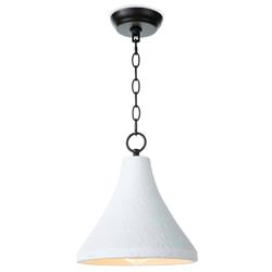 Billie French White Concrete Shade Pendant