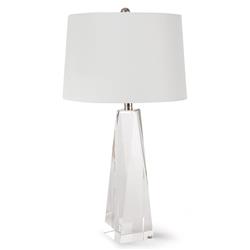 Angelica Hollywood Regency Clear Crystal Bedside Table Lamp