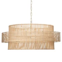 Chino Coastal Beach Natural Rattan Single Pendant