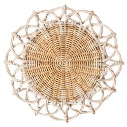 Juliska Provence Coastal Beach Whitewash Rattan Woven Placemat