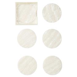 Mirage Modern Classic White Acrylic Coaster - Set of 6