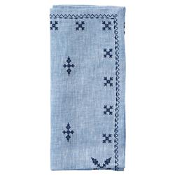 Fez Global Bazaar Periwinkle Linen Napkin - Set of 4