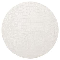 Croco Rustic Lodge White Round Placemat - Set of 4