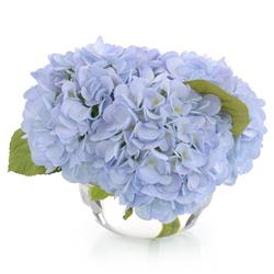 John-Richard True Blue Country Annabelle Hydrangeas Faux Floral Arrangement