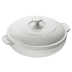 Staub Modern Classic White Ceramic Round Covered Baking Dish