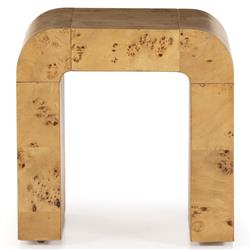 Cynthia Rustic Lodge Brown Burl Wood Square End Table