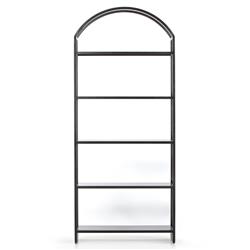 Jones Modern Classic Black Iron Arched Bookcase
