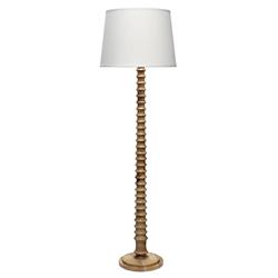 Dammara Updated Traditional Natural Mango Wood Column Floor Lamp