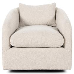 Perrin Modern Classic Beige Performance Boucle Swivel Occasional Barrel Chair