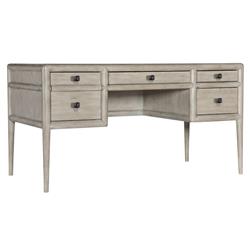 Rafael Mid Century Modern Light Grey Wood 4 Drawer Office Desk