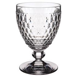 Boston Modern Classic Clear Crystal Glass Goblet - Set of 4
