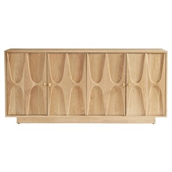 Mia Modern Classic Brown Oak Wood Sideboard