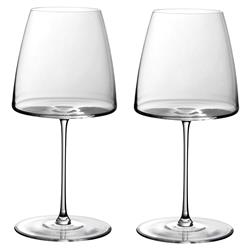 MetroChic Modern Clear Crystal Red Wine Glass - Set of 2
