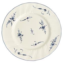 Old Luxembourg French Country White Porcelain Dinner Plate