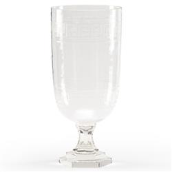 Wolfe French Country Clear Crystal Hurricane Candleholder