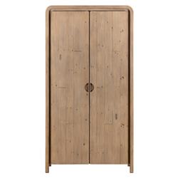 Noah Rustic Lodge Brown Reclaimed Wood 2 Door Wardrobe