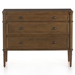 Tacorey Rustic Lodge Brown Solid Oak Wood 3 Drawer Bachelor Chest Dresser