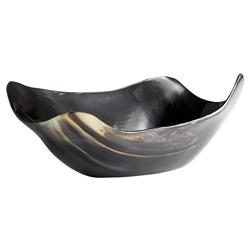 Carter Rustic Brown Horn Rectangular Tray