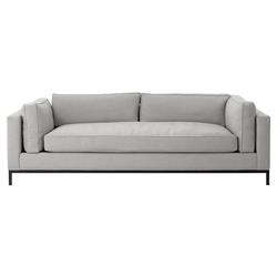 Allison Modern Classic Light Grey Upholstered Sofa - 91&quot;W