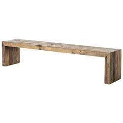Wynn Rustic Lodge Brown Reclaimed Pine Wood Entryway Bench