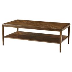 Ayra Mid Century Dusk Brown Oak 2 Tier Rectangular Coffee Table
