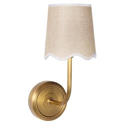 Ariel Natural Brass Steel Armed Wall Sconce