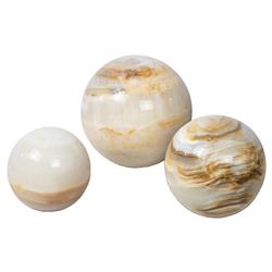 Jade Coastal Natural Stone Sphere Accessory - Set of 3