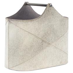 Andres Modern Classic Grey Hide Floor Basket