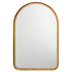 Nikko Mid Century Modern Gold Iron Arched Wall Mirror